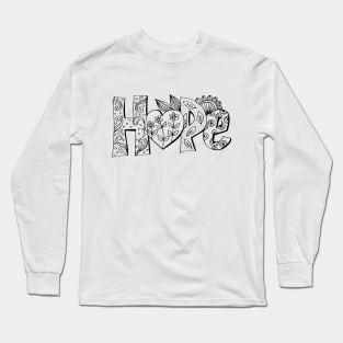 Hope lettering single word Long Sleeve T-Shirt